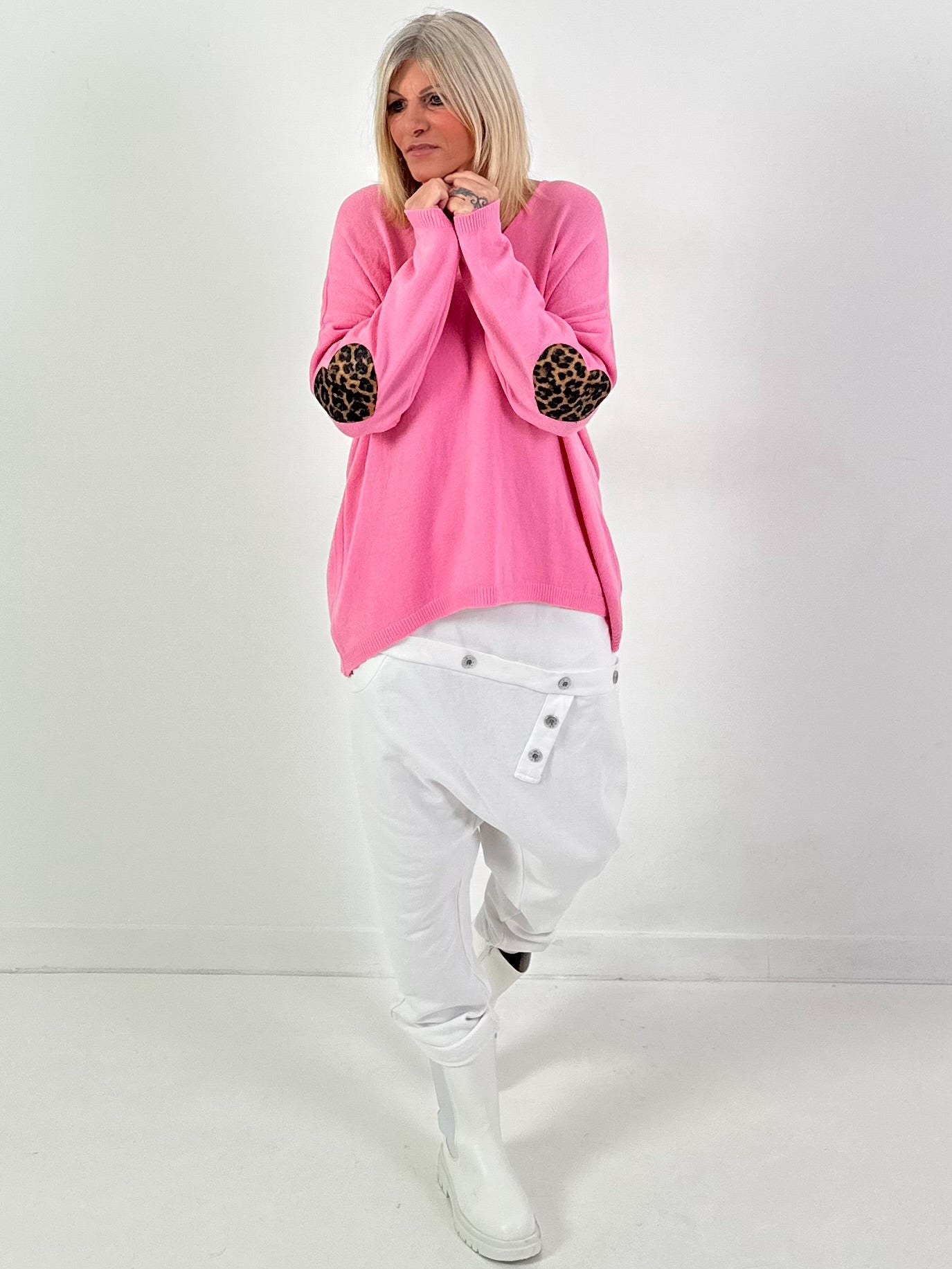 Strickpullover Modell "Loved Edition" - rosa