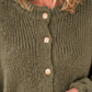 Kuschelige Oversized Strickjacke mit Außennähten - oliv
