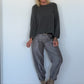 Basic Pullover mit Rundhalsausschnitt - anthrazit
