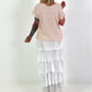 Striped fine-knit shirt - beige-white