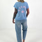 Fine Knit Shirt Dog Mom - light blue