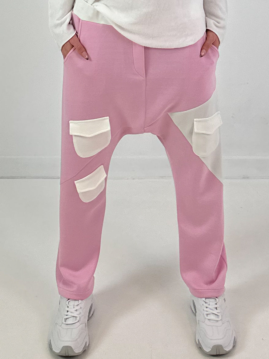 Baggy broek model "Pocket Style" - roze