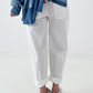Hose mit besonderem Design - weiss