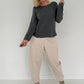 Weicher Basic Pullover - anthrazit