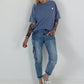 Sweater stone washed  - blau
