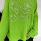 Weicher Pullover My Angel - grün