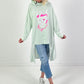 Hoodie Modell "Sparkle Skull" - mint