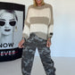Snuggly sweater with stripes - beige-taupe