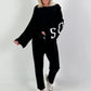 Cropped Pulli Something - schwarz