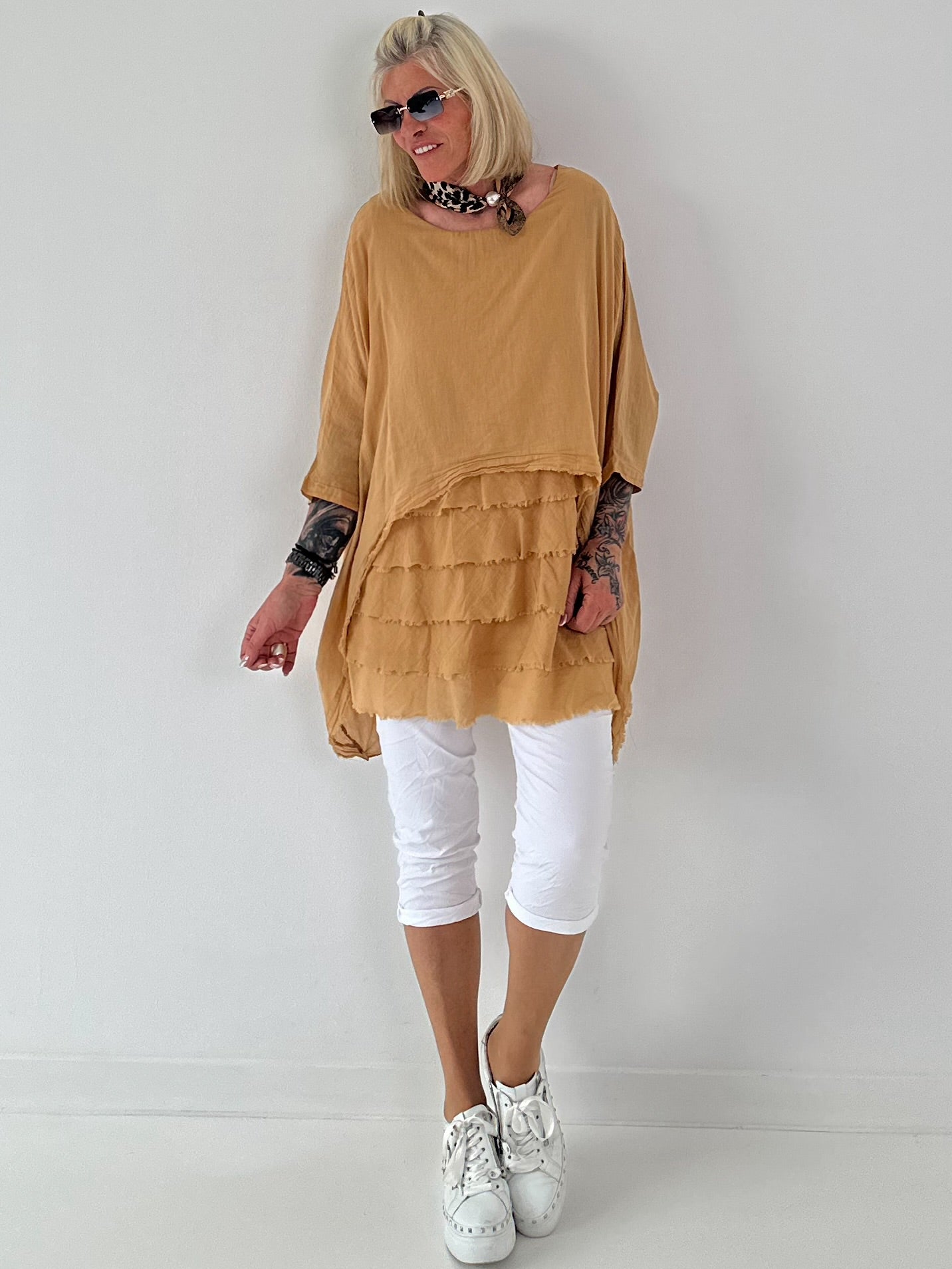 Tunika im Layer-Look - camel