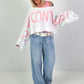 Cropped Sweater - white