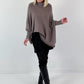 Oversized trui model "Relaxed Chic" - taupe