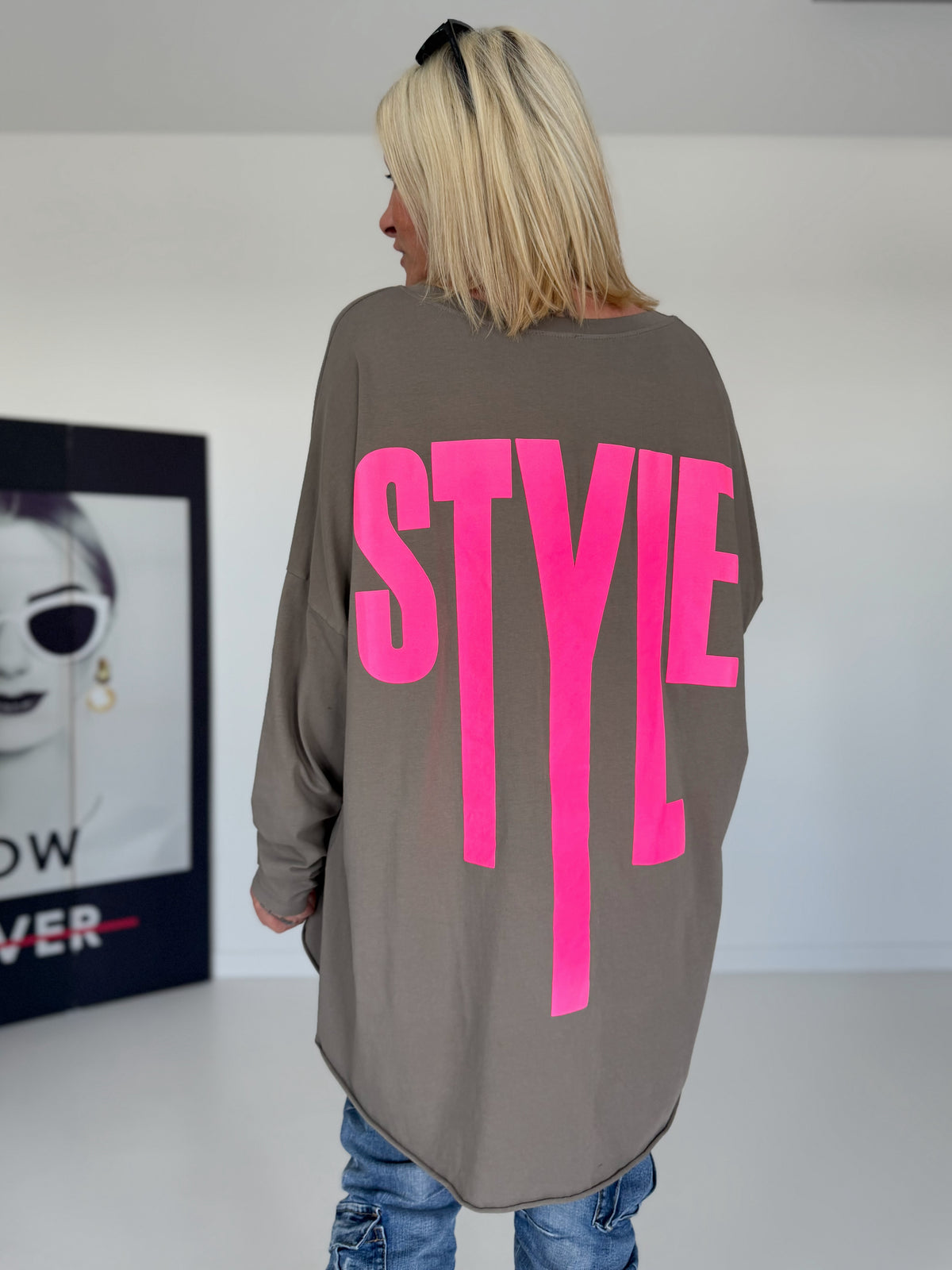 Oversized Shirt Style - taupe