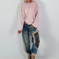 Oversized Shirt stone washed - rosa