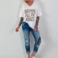 Oversized Shirt Breaking Rules - white