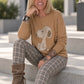 Trui met strass-cartoonmotief - camel