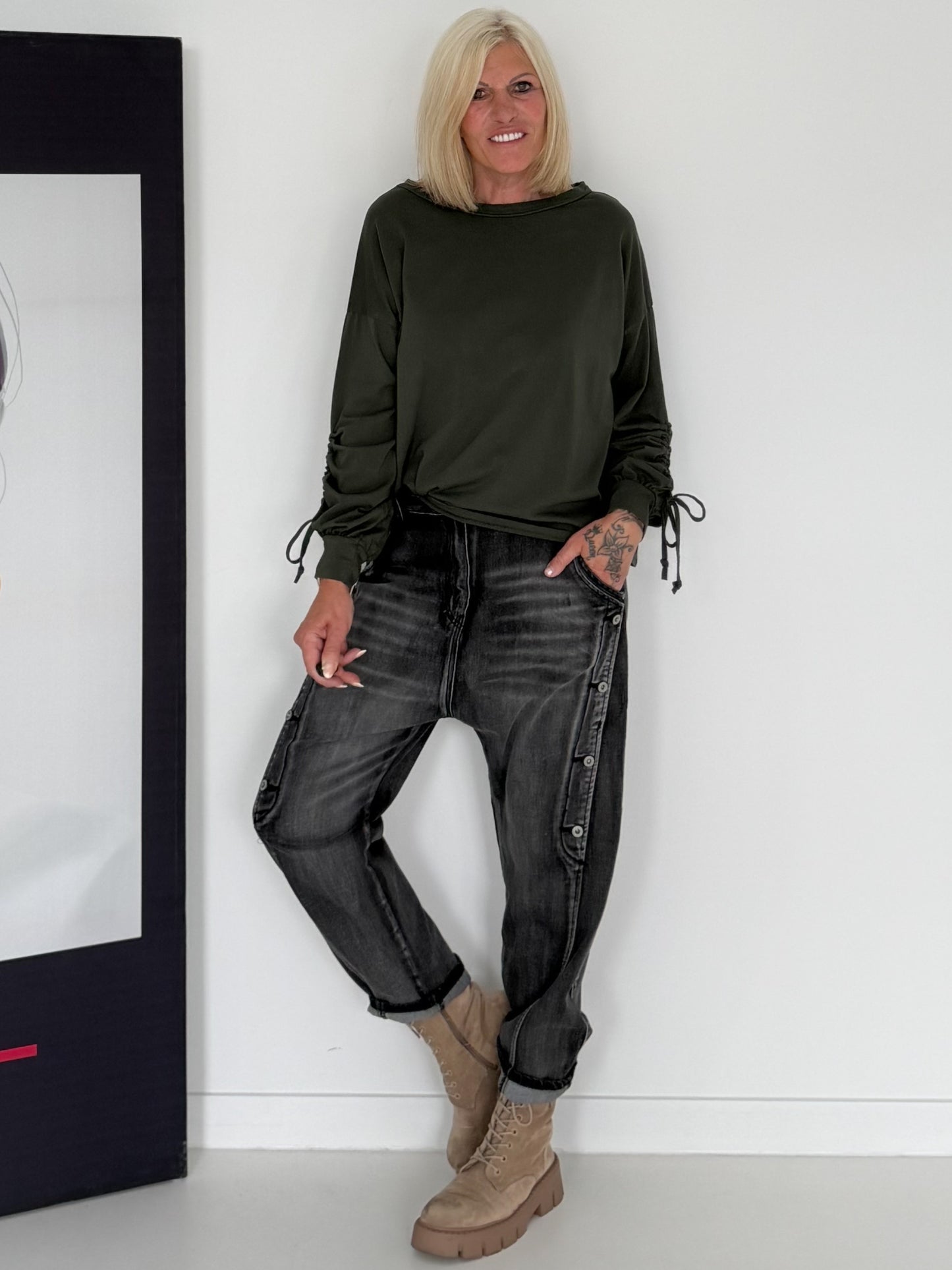 Shirt met ruches - roze