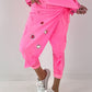 Stylische Hose im Knit-Look - neonpink