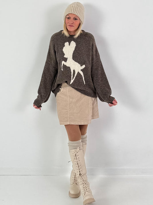 Pullover Modell "Nala" - taupe-beige