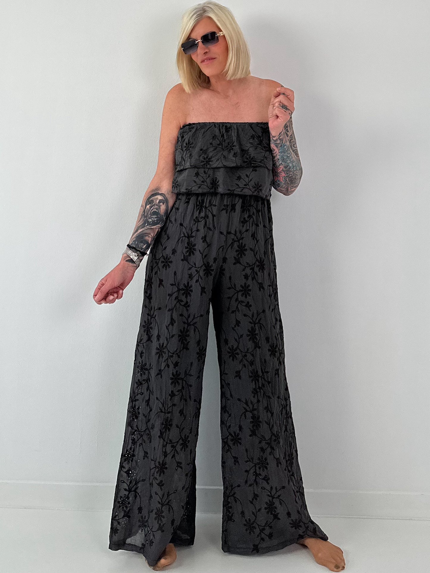 Romantischer Sommer Overall - mokka