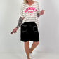 T-Shirt mit Streifen Sunset - ecru-schwarz