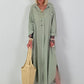 Linen dress - khaki