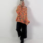 Oversized chunky knit sweater model "Sweet Whisper" - multicolored