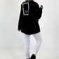 Blazer mit Statement Patch - schwarz