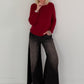 Weicher Basic Pullover - bordeaux