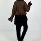 Vintage blouson in leather look - mocha