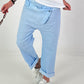 Baggy trousers in a layered look - light blue