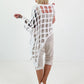 Shirt with all-over cut-outs and eyelets - white (available from 05/11/26)