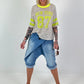 Sequin Shirt New York - silver-neon yellow