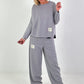 Zweiteiler mit Statement Patch - grau