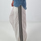 Pants with elastic waistband - beige