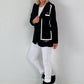 Blazer mit Statement Patch - schwarz