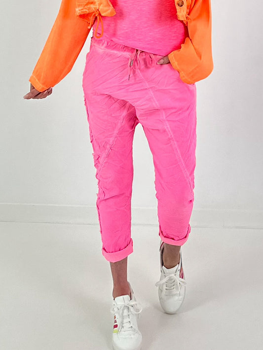 Baggy trousers OK - neon pink