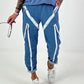Jeans with zipper details - blue