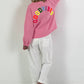 Sweatshirt model "Good Vibes" - pink