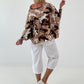 Sweatshirt model "Lace Whisper" - beige