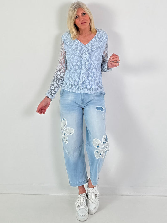 Spitzentunika Modell "Mella" - hellblau