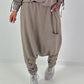 Haremhose mit Knopfdetails - taupe