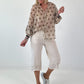 Transparent Tunic with Ruffle Sleeves - white