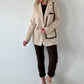 Blazer with statement patch - beige