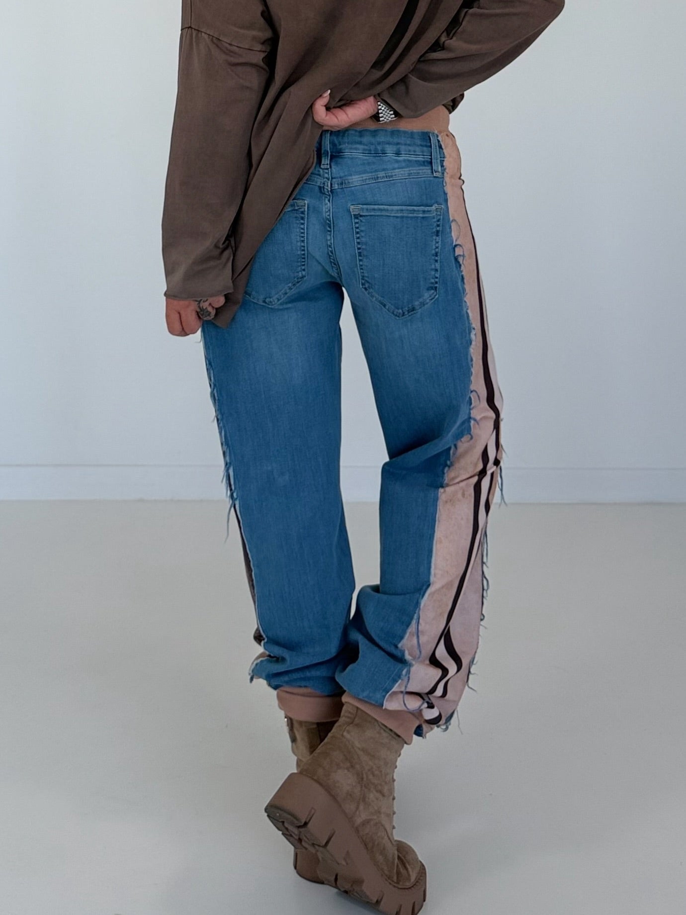 Jogg-Jeans im Used Look Dog - denim