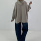 Oversized Hoodie Awesome - beige
