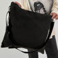 Stylische Tasche in Used-Jeansoptik und Strassmotiv Woman - schwarz