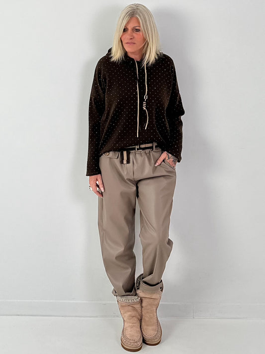 Hoodie model "Cosmo Glow" - mocha