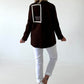 Blazer mit Statement Patch - mokka