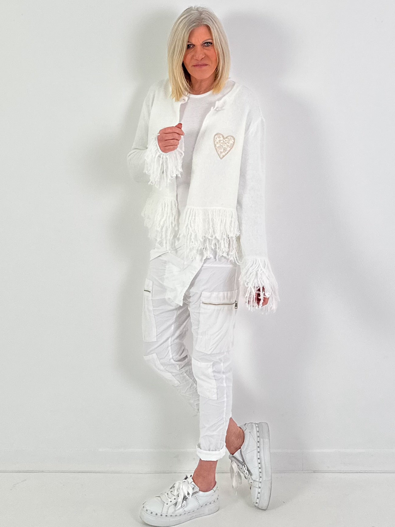 Cardigan model "Tender Heart" - wit